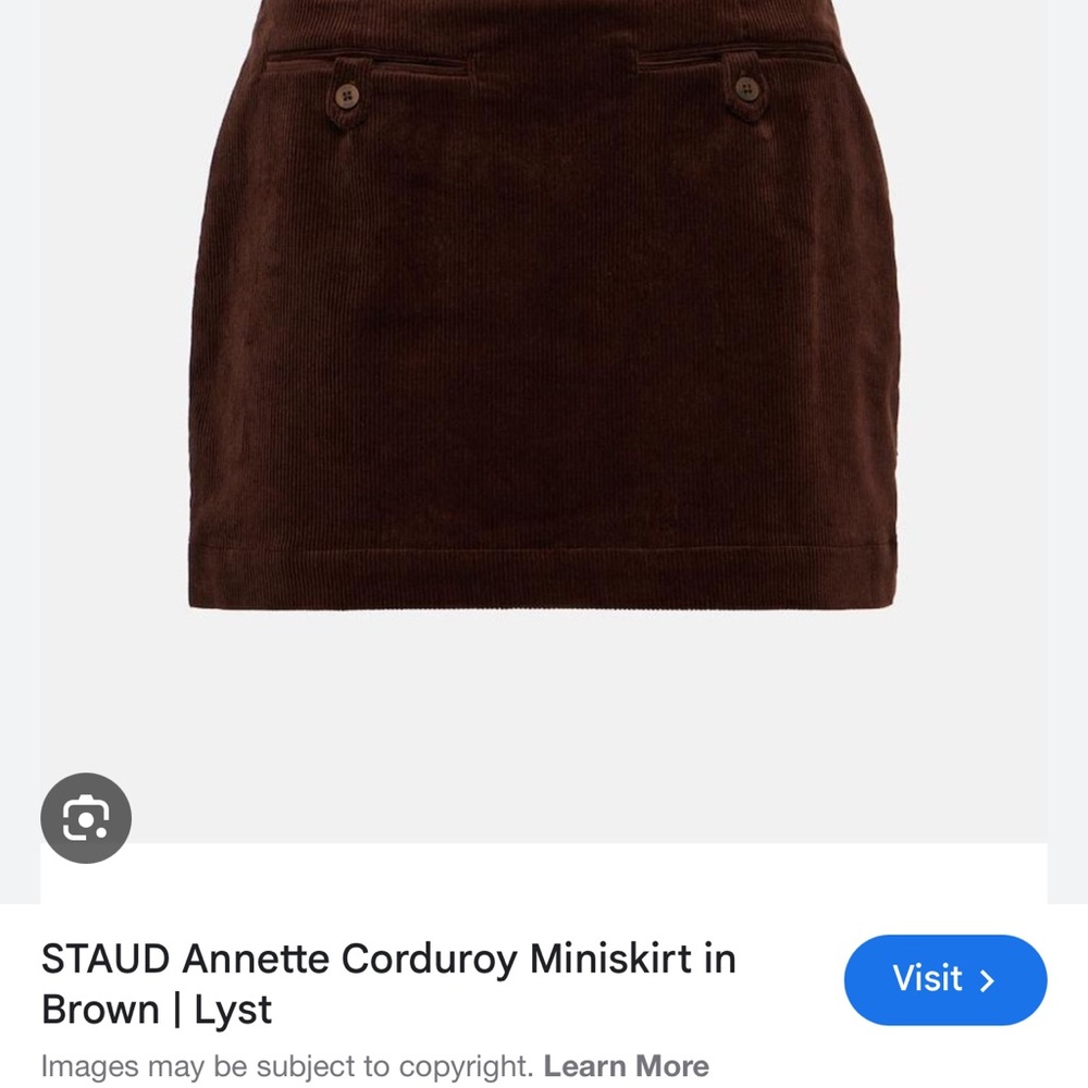 STAUD Brown Mini Skirt for Casual Wear